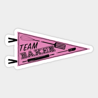 Team Baker Pennant Sticker